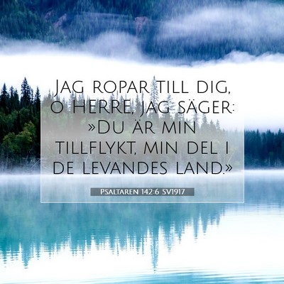 Picture 07 - Psaltaren 142:6 SV1917 - Jag ropar till dig, o HERRE, jag säger: »Du är - Bible Verse Picture
