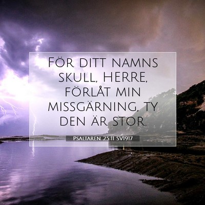 Picture 07 - Psaltaren 25:11 SV1917 - För ditt namns skull, HERRE, förlåt min - Bible Verse Picture