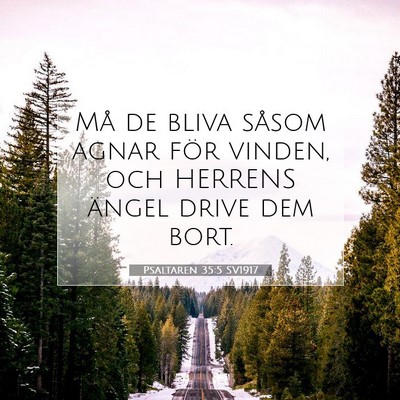 Picture 07 - Psaltaren 35:5 SV1917 - Må de bliva såsom agnar för vinden, och - Bible Verse Picture