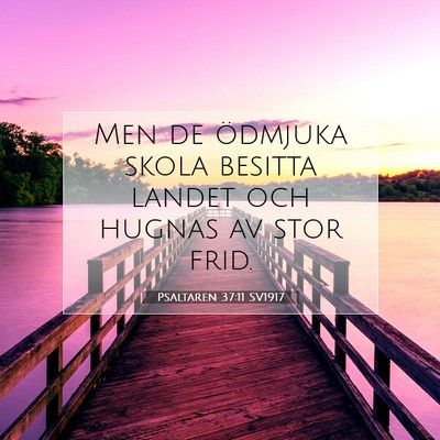 Picture 07 - Psaltaren 37:11 SV1917 - Men de ödmjuka skola besitta landet och hugnas - Bible Verse Picture