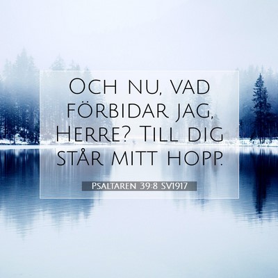 Picture 07 - Psaltaren 39:8 SV1917 - Och nu, vad förbidar jag, Herre? Till dig står - Bible Verse Picture
