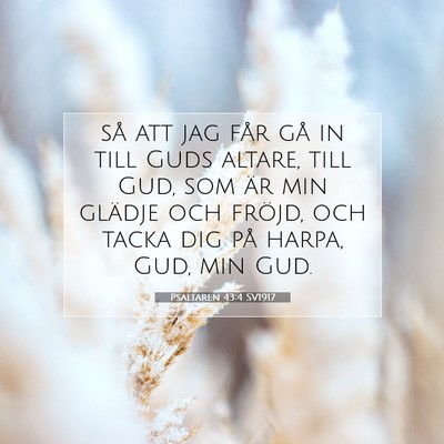 Picture 07 - Psaltaren 43:4 SV1917 - så att jag får gå in till Guds altare, till - Bible Verse Picture