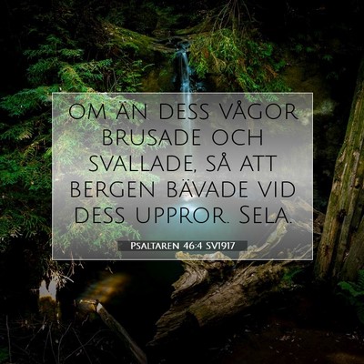 Picture 07 - Psaltaren 46:4 SV1917 - om än dess vågor brusade och svallade, så att - Bible Verse Picture