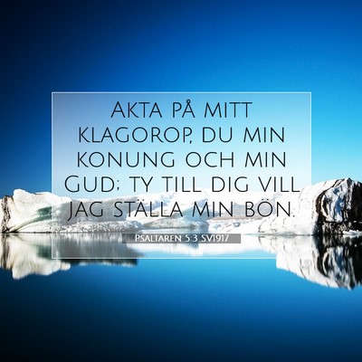 Picture 07 - Psaltaren 5:3 SV1917 - Akta på mitt klagorop, du min konung och min - Bible Verse Picture