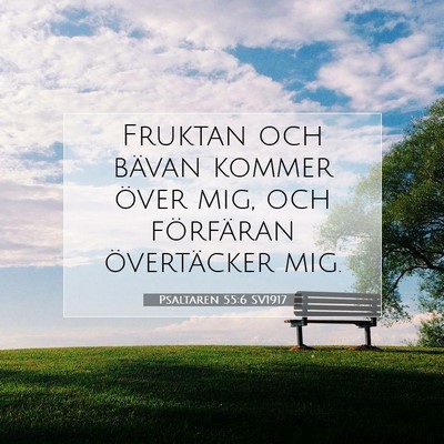Picture 07 - Psaltaren 55:6 SV1917 - Fruktan och bävan kommer över mig, och - Bible Verse Picture