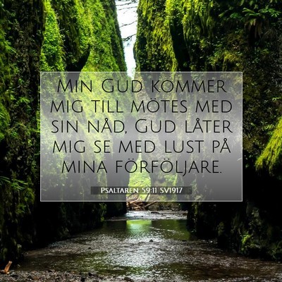 Picture 07 - Psaltaren 59:11 SV1917 - Min Gud kommer mig till mötes med sin nåd, Gud - Bible Verse Picture