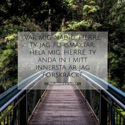Picture 07 - Psaltaren 6:3 SV1917 - Var mig nådig, HERRE, ty jag försmäktar; hela - Bible Verse Picture