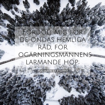 Picture 07 - Psaltaren 64:3 SV1917 - Fördölj mig för de ondas hemliga råd, för - Bible Verse Picture