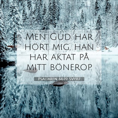 Picture 07 - Psaltaren 66:19 SV1917 - Men Gud har hört mig, han har aktat på mitt - Bible Verse Picture