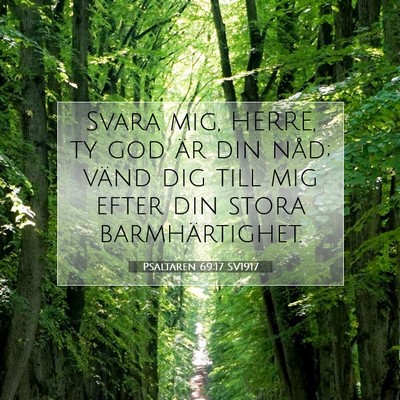 Picture 07 - Psaltaren 69:17 SV1917 - Svara mig, HERRE, ty god är din nåd; vänd dig - Bible Verse Picture