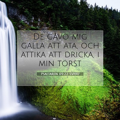 Picture 07 - Psaltaren 69:22 SV1917 - De gåvo mig galla att äta, och ättika att - Bible Verse Picture