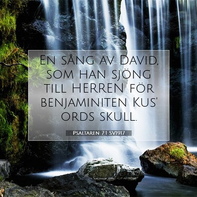 Picture 07 - Psaltaren 7:1 SV1917 - En sång av David, som han sjöng till HERREN - Bible Verse Picture