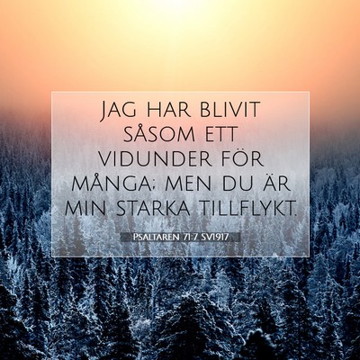 Picture 07 - Psaltaren 71:7 SV1917 - Jag har blivit såsom ett vidunder för många; - Bible Verse Picture