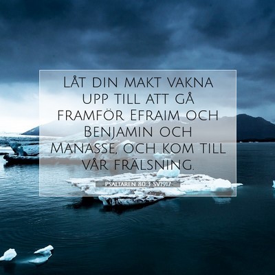 Picture 07 - Psaltaren 80:3 SV1917 - Låt din makt vakna upp till att gå framför - Bible Verse Picture