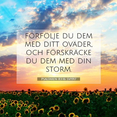 Picture 07 - Psaltaren 83:16 SV1917 - förfölje du dem med ditt oväder, och - Bible Verse Picture