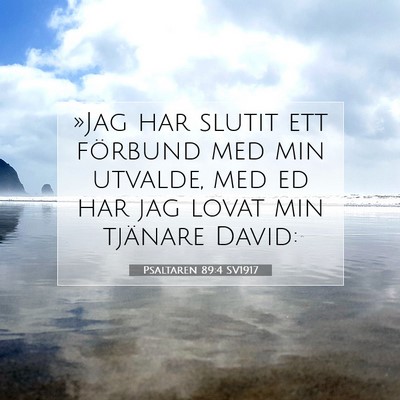 Picture 07 - Psaltaren 89:4 SV1917 - »Jag har slutit ett förbund med min utvalde, - Bible Verse Picture