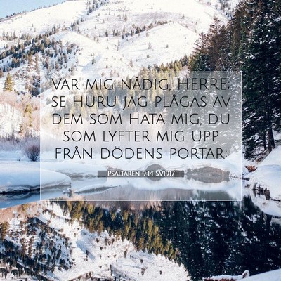 Picture 07 - Psaltaren 9:14 SV1917 - Var mig nådig, HERRE; se huru jag plågas av dem - Bible Verse Picture