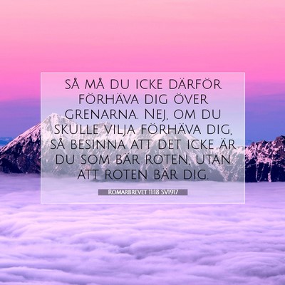 Picture 07 - Romarbrevet 11:18 SV1917 - så må du icke därför förhäva dig över - Bible Verse Picture