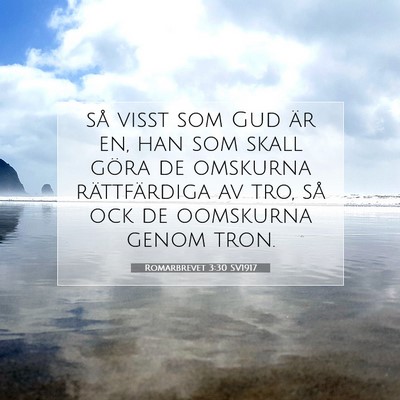 Picture 07 - Romarbrevet 3:30 SV1917 - så visst som Gud är en, han som skall göra de - Bible Verse Picture