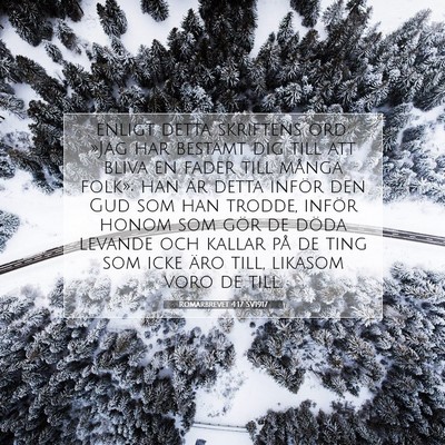 Picture 07 - Romarbrevet 4:17 SV1917 - enligt detta skriftens ord: »Jag har bestämt - Bible Verse Picture