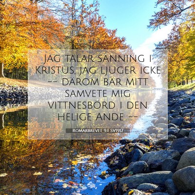 Picture 07 - Romarbrevet 9:1 SV1917 - Jag talar sanning i Kristus, jag ljuger icke -- - Bible Verse Picture