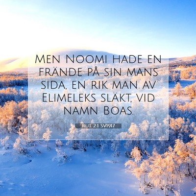 Picture 07 - Rut 2:1 SV1917 - Men Noomi hade en frände på sin mans sida, en - Bible Verse Picture