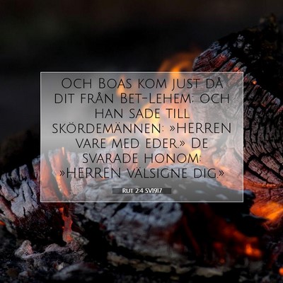 Picture 07 - Rut 2:4 SV1917 - Och Boas kom just då dit från Bet-Lehem; och - Bible Verse Picture
