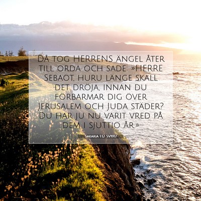 Picture 07 - Sakaria 1:12 SV1917 - Då tog HERRENS ängel åter till orda och sade: - Bible Verse Picture