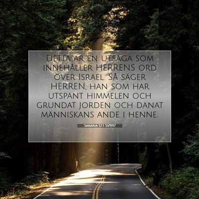 Picture 07 - Sakaria 12:1 SV1917 - Detta är en utsaga som innehåller HERRENS ord - Bible Verse Picture