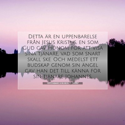 Picture 07 - Uppenbarelseboken 1:1 SV1917 - Detta är en uppenbarelse från Jesus Kristus, en - Bible Verse Picture