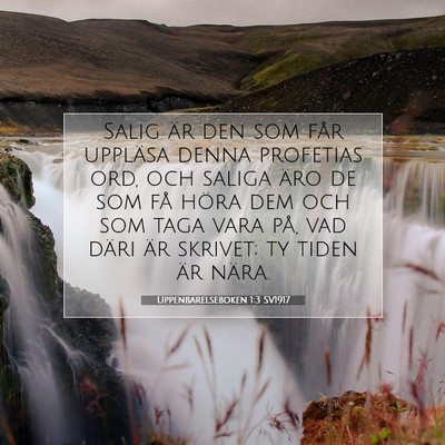 Picture 07 - Uppenbarelseboken 1:3 SV1917 - Salig är den som får uppläsa denna profetias - Bible Verse Picture