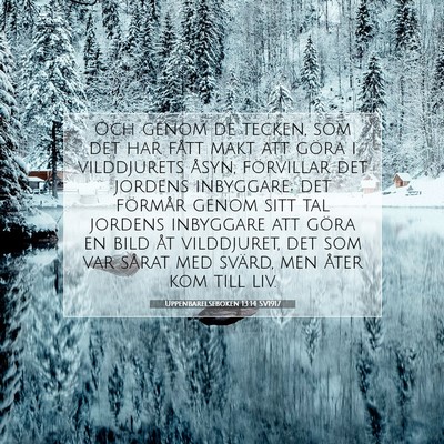 Picture 07 - Uppenbarelseboken 13:14 SV1917 - Och genom de tecken, som det har fått makt att - Bible Verse Picture