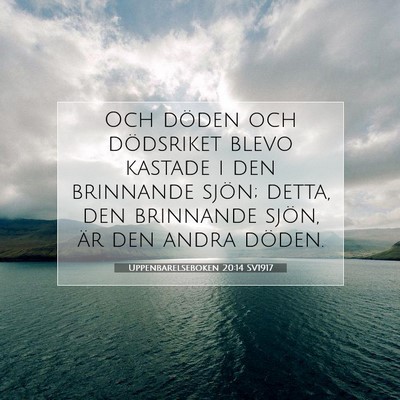 Picture 07 - Uppenbarelseboken 20:14 SV1917 - Och döden och dödsriket blevo kastade i den - Bible Verse Picture