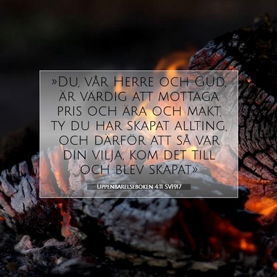 Picture 07 - Uppenbarelseboken 4:11 SV1917 - »Du, vår Herre och Gud, är värdig att mottaga - Bible Verse Picture
