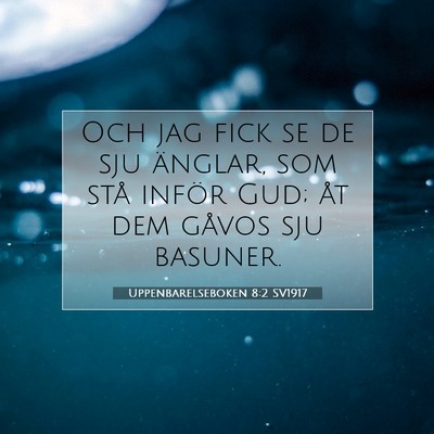 Picture 07 - Uppenbarelseboken 8:2 SV1917 - Och jag fick se de sju änglar, som stå inför - Bible Verse Picture