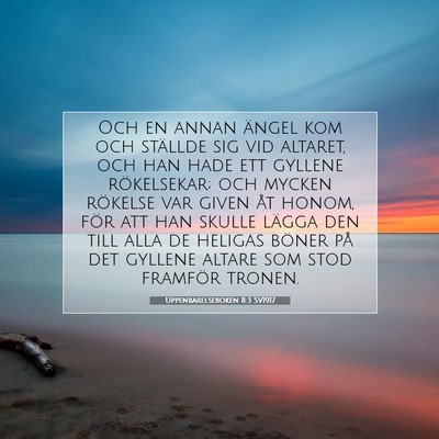 Picture 07 - Uppenbarelseboken 8:3 SV1917 - Och en annan ängel kom och ställde sig vid - Bible Verse Picture