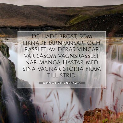 Picture 07 - Uppenbarelseboken 9:9 SV1917 - De hade bröst, som liknade järnpansar; och - Bible Verse Picture