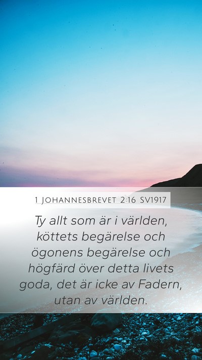 1 Johannesbrevet 2:16 SV1917 Bible Verse Image