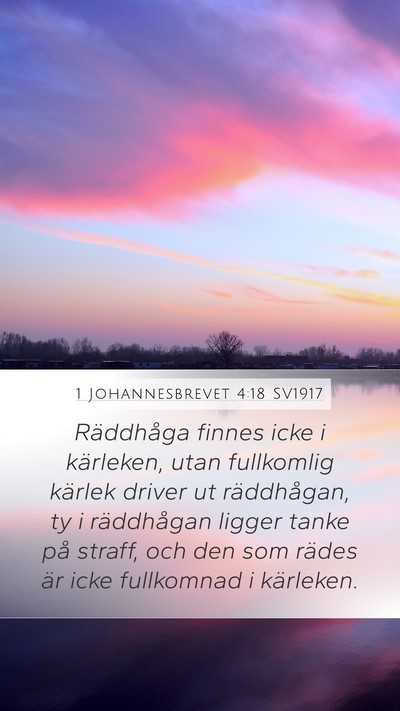1 Johannesbrevet 4:18 SV1917 Bible Verse Image