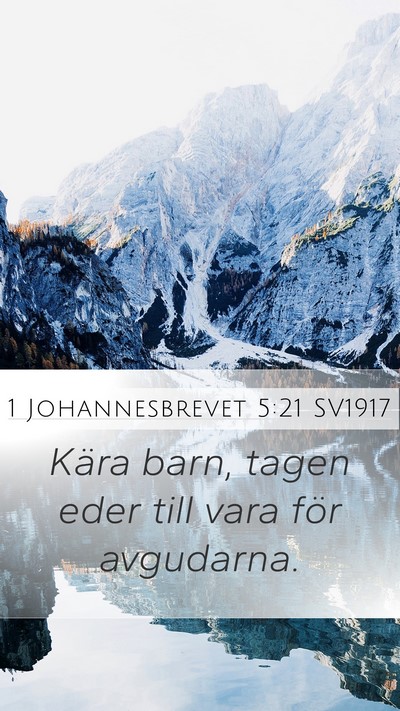 1 Johannesbrevet 5:21 SV1917 Bible Verse Image