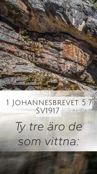 1 Johannesbrevet 5:7 SV1917 Bible Verse Image