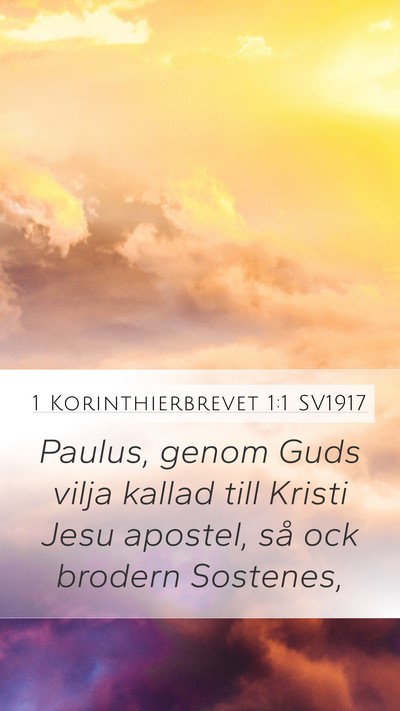 1 Korinthierbrevet 1:1 SV1917 Bible Verse Image