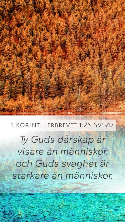 1 Korinthierbrevet 1:25 SV1917 Bible Verse Image