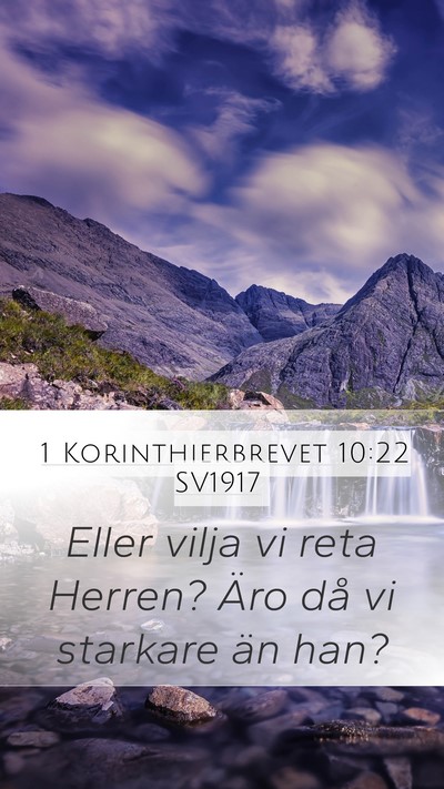 1 Korinthierbrevet 10:22 SV1917 Bible Verse Image