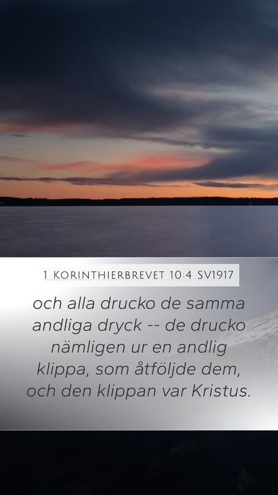 1 Korinthierbrevet 10:4 SV1917 Bible Verse Image
