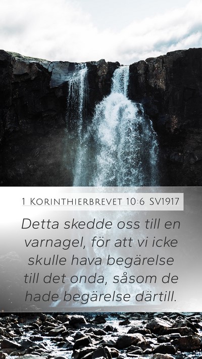 1 Korinthierbrevet 10:6 SV1917 Bible Verse Image
