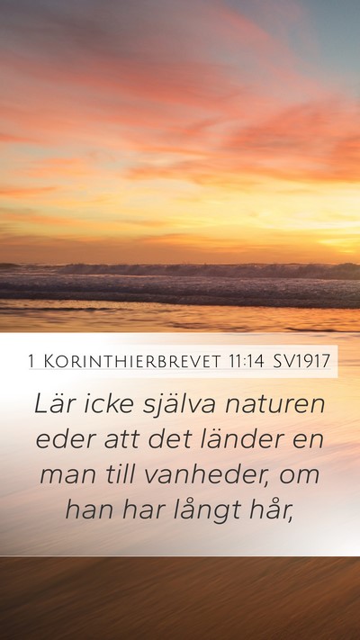 1 Korinthierbrevet 11:14 SV1917 Bible Verse Image