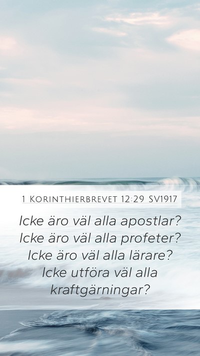 1 Korinthierbrevet 12:29 SV1917 Bible Verse Image