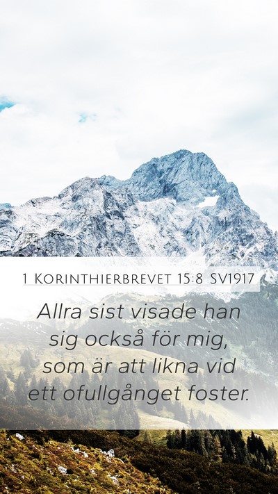 1 Korinthierbrevet 15:8 SV1917 Bible Verse Image