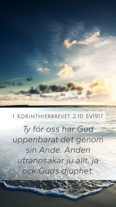 1 Korinthierbrevet 2:10 SV1917 Bible Verse Image